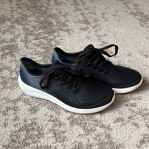 CROCS Black and Blue Athletic Shoes